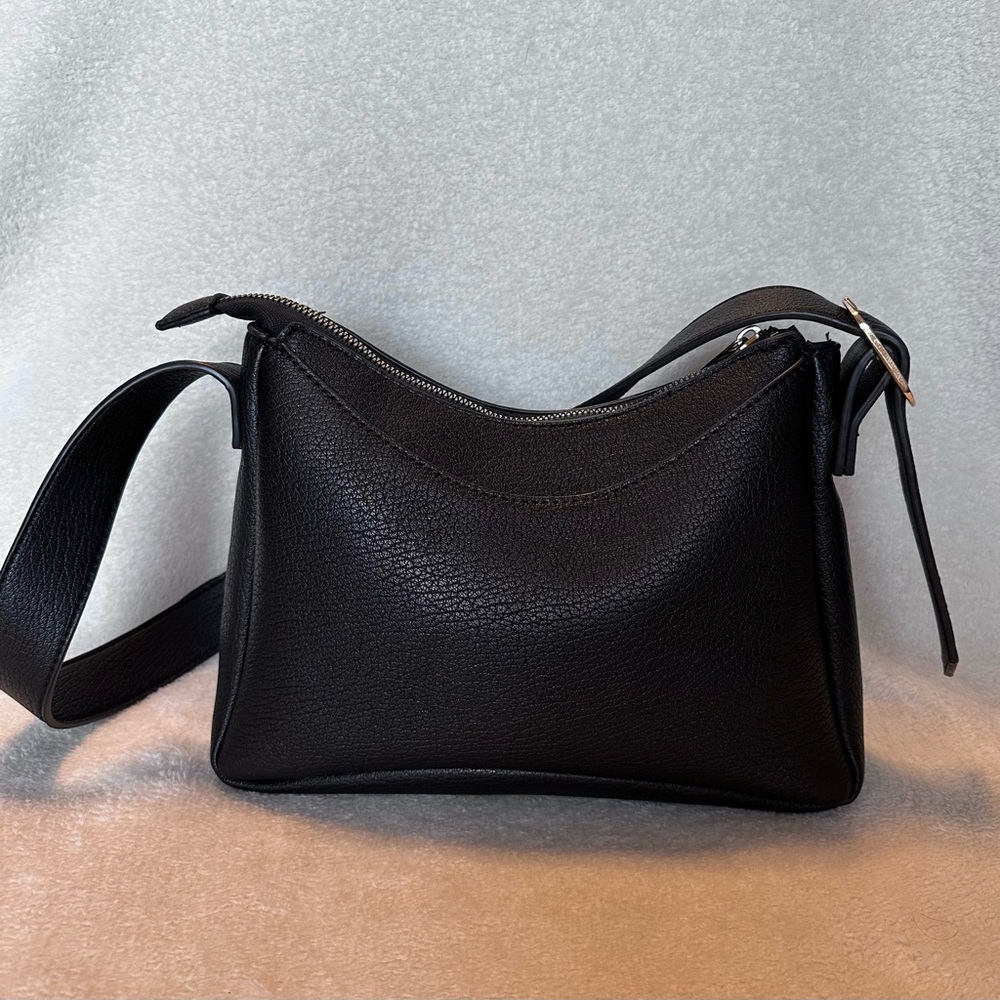 Black Shoulder Bag with Gold Hardware - Picture 3 of 6